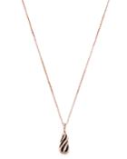 Bloomingdale's Onyx & Diamond Cage Pendant Necklace In 14k Rose Gold, 16 - 100% Exclusive
