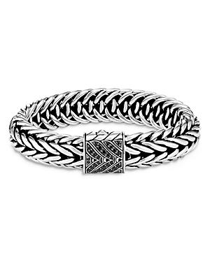John Hardy Sterling Silver Classic Chain Kami Black Sapphire & Black Spinel Link Large Bracelet