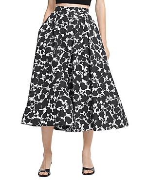 Michael Kors Collection Floral Silk Circle Skirt