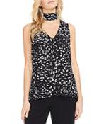 Vince Camuto Animal Whispers Mock-neck Top