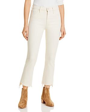 Mother Insider Frayed Cropped Jeans In Act Natural - 100% Exclusive