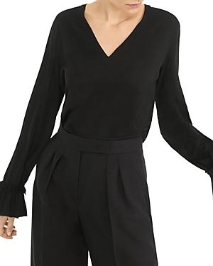Max Mara Aosta Silk Bell Sleeve Top