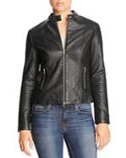 Cupcakes And Cashmere Katherine Faux Leather Moto Jacket