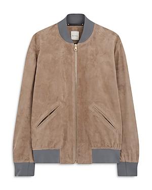 Paul Smith Tan Suede Bomber Jacket