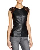 Bailey 44 Chateau Faux Leather Top