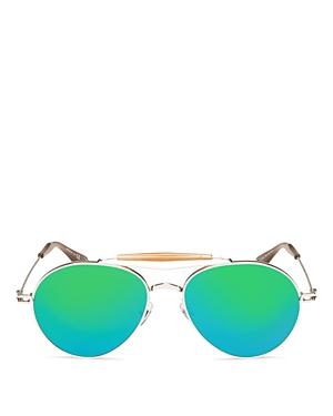 Givenchy Mirrored Aviator Sunglasses, 56mm