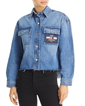 Karl Lagerfeld Paris Denim Cutoff Shirt