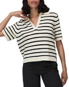 Whistles Iva Striped Knitted Polo