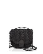 Loeffler Randall Fringe Mini Leather Saddle Bag
