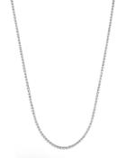 Diamond Tennis Necklace In 14k White Gold, 5.0 Ct. T.w.