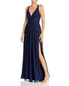 Laundry By Shelli Segal Metallic-stripe Strappy Gown - 100% Exclusive