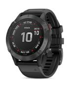 Garmin Fenix 6 Black Silicone Strap Smartwatch, 47mm