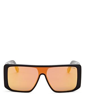 Tom Ford Women's Injected Flat Top Shield Sunglasses, 140mm