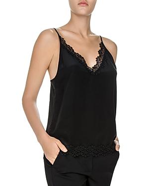 The Kooples Lace-trimmed Silk Cami