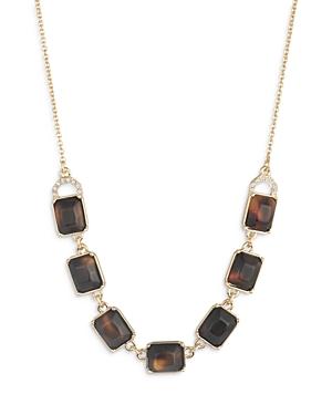 Lauren Ralph Lauren Pave & Tortoise Stone Statement Necklace, 16-19