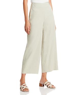 Vince Wide Leg Linen Blend Cropped Pants
