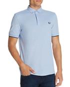 Fred Perry Woven Collar Slim Fit Pique Polo