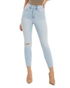 Good American Good Waist Skinny Cropped Jeans In Blue679