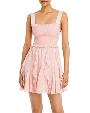 Alice And Olivia Jocelyn Smocked Mini Dress