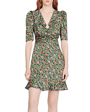 Sandro Plumeria Floral Print Dress