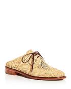 Robert Clergerie Women's Jaly Raffia Lace Up Mules