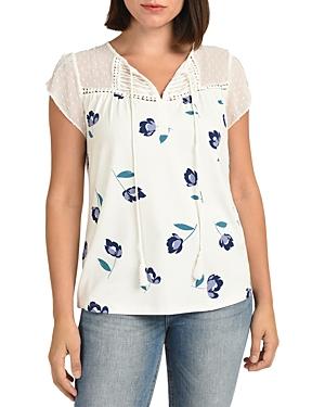 Daniel Rainn Clip Dot Yoke Top