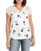 Daniel Rainn Clip Dot Yoke Top