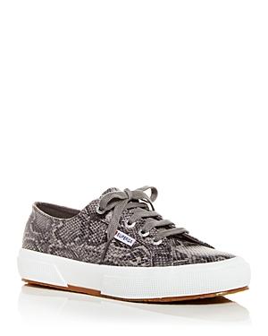 Superga Women's Snake Embossed Low Top Sneakers