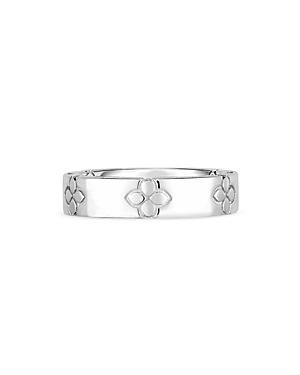 Roberto Coin 18k White Gold Love In Verona Diamond Flower Band