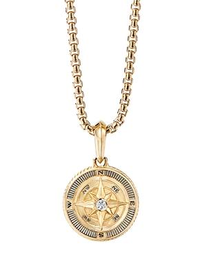 David Yurman 18k Yellow Gold Maritime Compass Amulet With Diamond