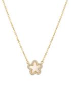Aqua Flower Pendant Necklace In Gold-plated Sterling Silver, 16-18 - 100% Exclusive