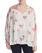 Lucky Brand Plus Floral Print Tunic