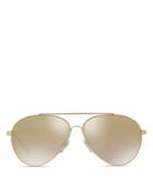 Burberry Mirrored Check Aviator Sunglasses, 57mm
