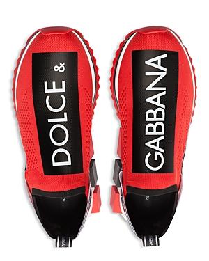 Dolce & Gabbana Men's Sorrento Logo Slip-on Knit Sneakers