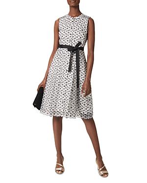 Hobbs London Lyra Embroidered Belted Dress