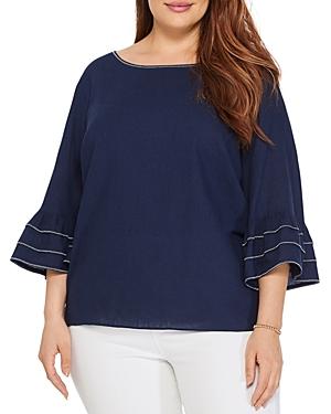Nic+zoe Plus Tangier Ruffled Blouse