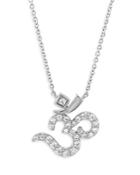 Bloomingdale's Diamond Ohm Pendant Necklace In 14k White Gold, 0.33 Ct. T.w. - 100% Exclusive