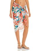 Vince Camuto Fringe Printed Pareo Swim Cover-up