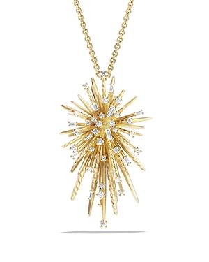 David Yurman Supernova Pendant Necklace With Diamonds In 18k Gold