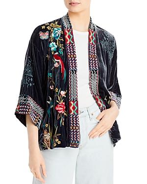 Johnny Was Gen Velvet Cropped Kimono