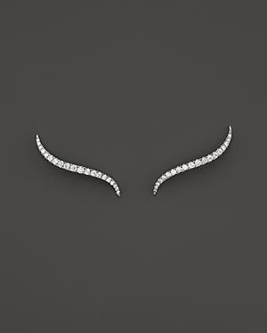 Diamond Wavy Ear Climbers In 14k White Gold, .75 Ct. T.w. - 100% Exclusive