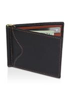 Royce New York Rfid-blocking Leather Card Case With Money Clip