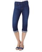 Nydj Petites Marilyn Cropped Cuffed Jeans In Bezel