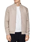 Reiss Quentin Quilted Front Zip Up Jacket
