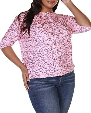 Belldini Plus Dot Printed Blouse