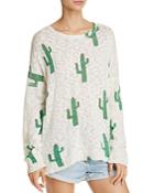 Show Me Your Mumu Varsity Cactus Print Sweater