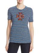 Tory Burch Luna Embellished Logo Tee