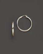 14k White And Yellow Gold Twine Tress Medium Hoop Earrings - 100% Exclusive