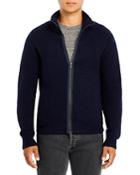 Atm Anthony Thomas Melillo Regular Fit Full Zip Mock Collar Sweater
