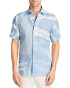 Corenliani Linen Wave Print Shirt